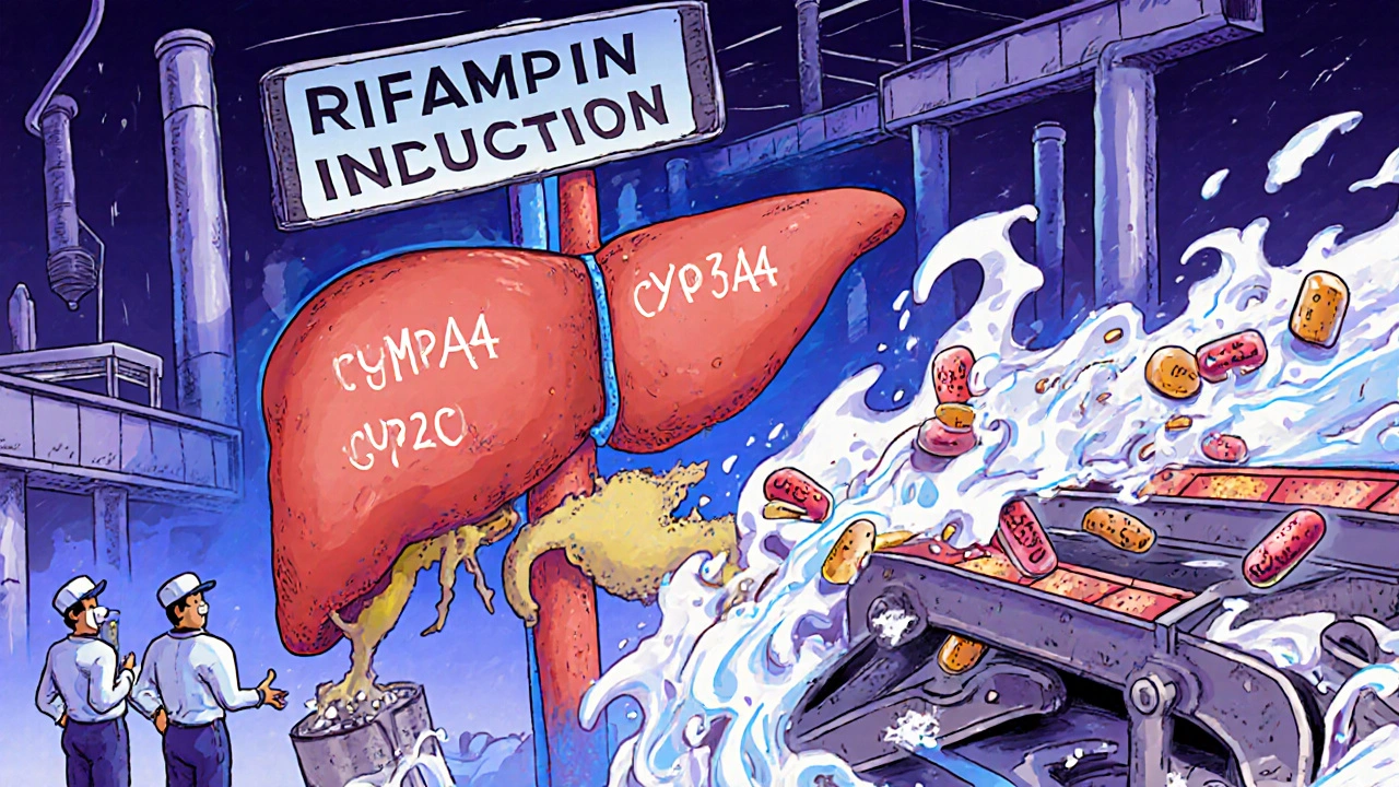 Rifampin Induction: How It Lowers Anticoagulant and Antiviral Levels